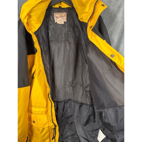 Woolrich Coat Men’s Work Jacket Rugged Outdoor Wear Yellow & Black Large - Picture 7 of 14